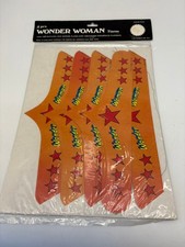 Vtg 1977, Wonder Woman TIARAS Pack of 5 Cardboard BIRTHDAY Party D.C. Comics