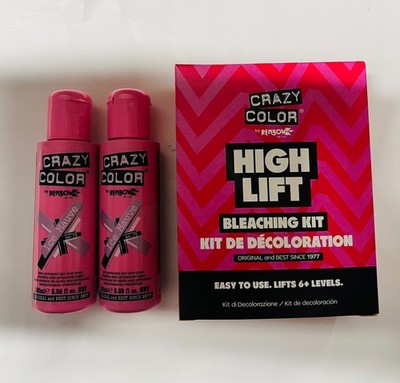 Crazy Color Semi-Permanent Conditioning Haarfarbe - 2x Ice Mauve & Bleaching Kit 
