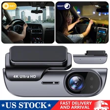 4K Dash Cam Dash Camera WIFI Parking Mode Video Recorder DVR With 32GB Card New