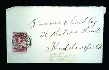 ʘ Gold Coast Mi 16 6d Victoria Brief 1893 SAWAM Huddersfield (Briefmarken, C62)