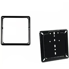 KIT COMPLETO PORTATARGA E CORNICE TARGA NERA PER MOTO DAL 1999 180X180mm NUOVA