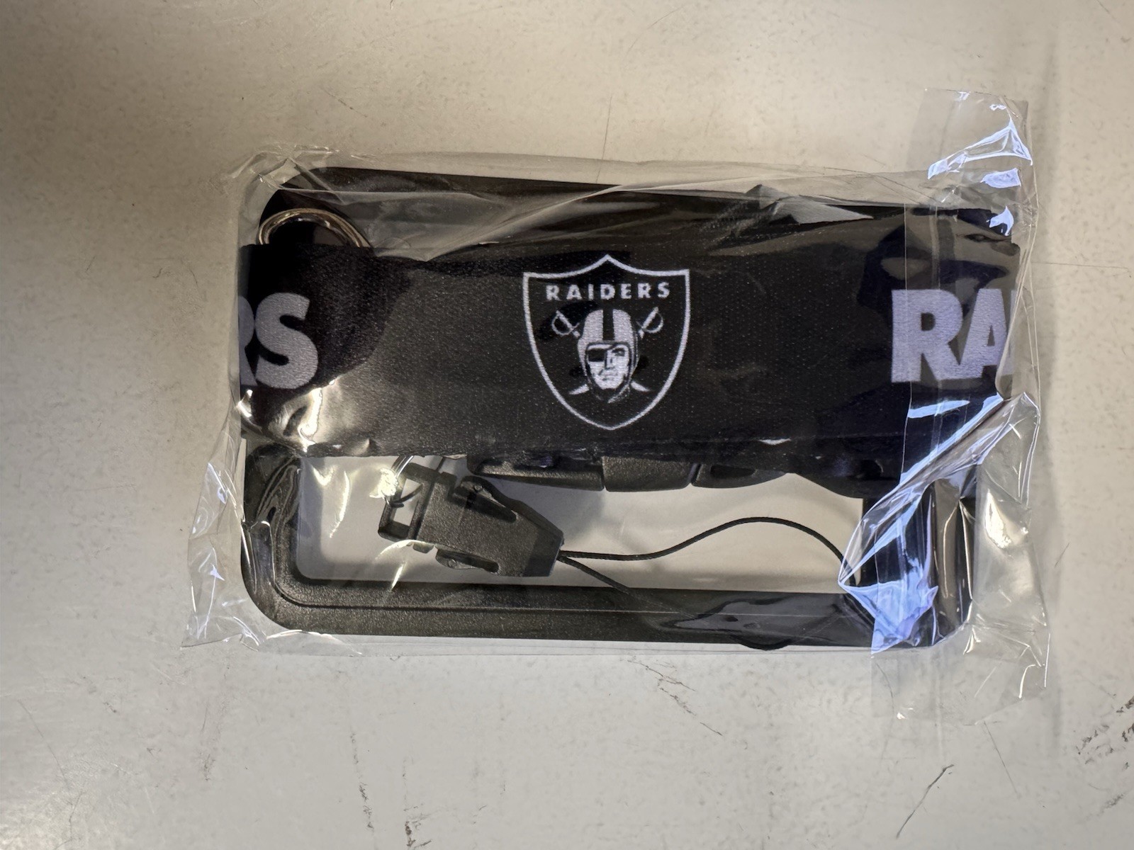 Las Vegas Raiders Nation NFL Lanyard ID Badge Holder Reversible Fast Shipping