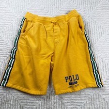 Polo Ralph Lauren Shorts Boy's Large 14-16 Yellow Athletic Dept Sweat Sports