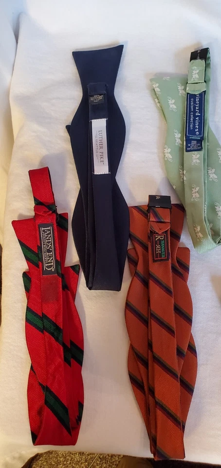 Lote de 9 pajaritas de seda ajustables autocorbatas Talbott, Hanauer, Pike, IMX, V Vines Foto 4 de 4