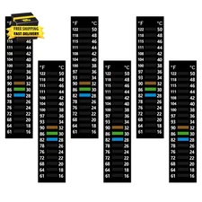 6PCS Temperature Sticker Strips Fish Tank Thermometer Aquarium Temperature Stick