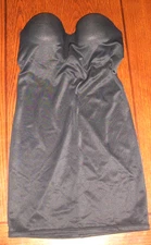 NEW FLEXEES 34B BLACK STRAPLESS U/W PADDED BRA SLIMMING SMOOTHING SLIP SHAPER