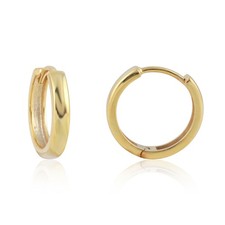 14K Solid Yellow Gold Hoop Huggie Earrings, 14k Small Hoop Earrings
