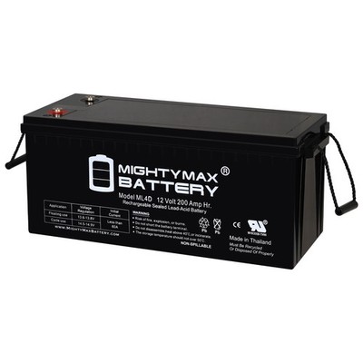 Mighty Max 12v 200ah Solar Power Battery - Deep Cycle