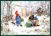 Adventskalender A4 Schneefreuden Im Wald | Papier-Adventskalender | Tschandler