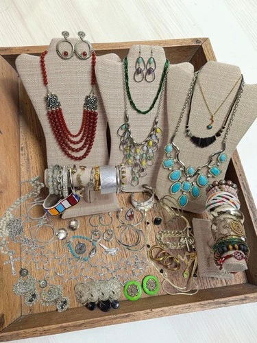 Costume Jewelry Lot Southwest Boho tribal Vtg To Mod cowgirl westerncore 3+ LBS