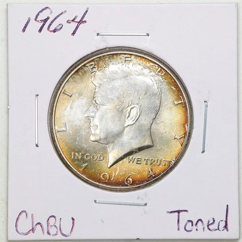 1964 50C Kennedy Half Dollar in Choice BU Condition Toned #6476