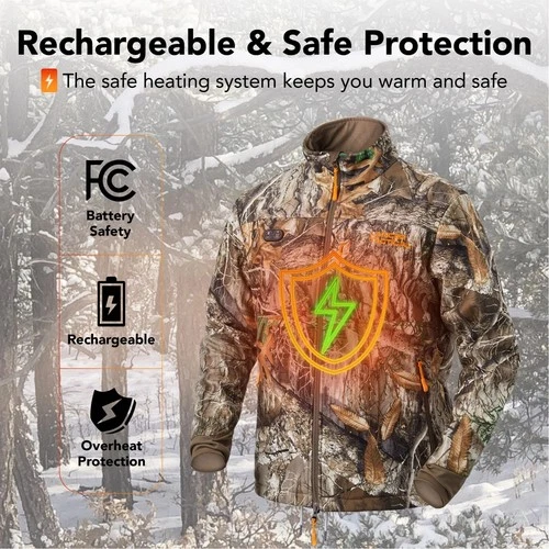 USB Heated Men Jacket with Battery Waterproof Outdoor Hiking Hunting Jacket - product listing photo