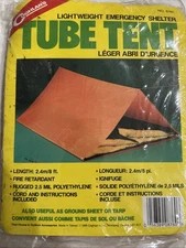 Coghlan's® Tube Tent Lightweight Emergency Shelter (#8760) 8' L - New & Sealed