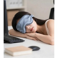 Double-Sided Silk Sleeping Eyeshade Light Blocking Breathable Travel Sleep Eye M