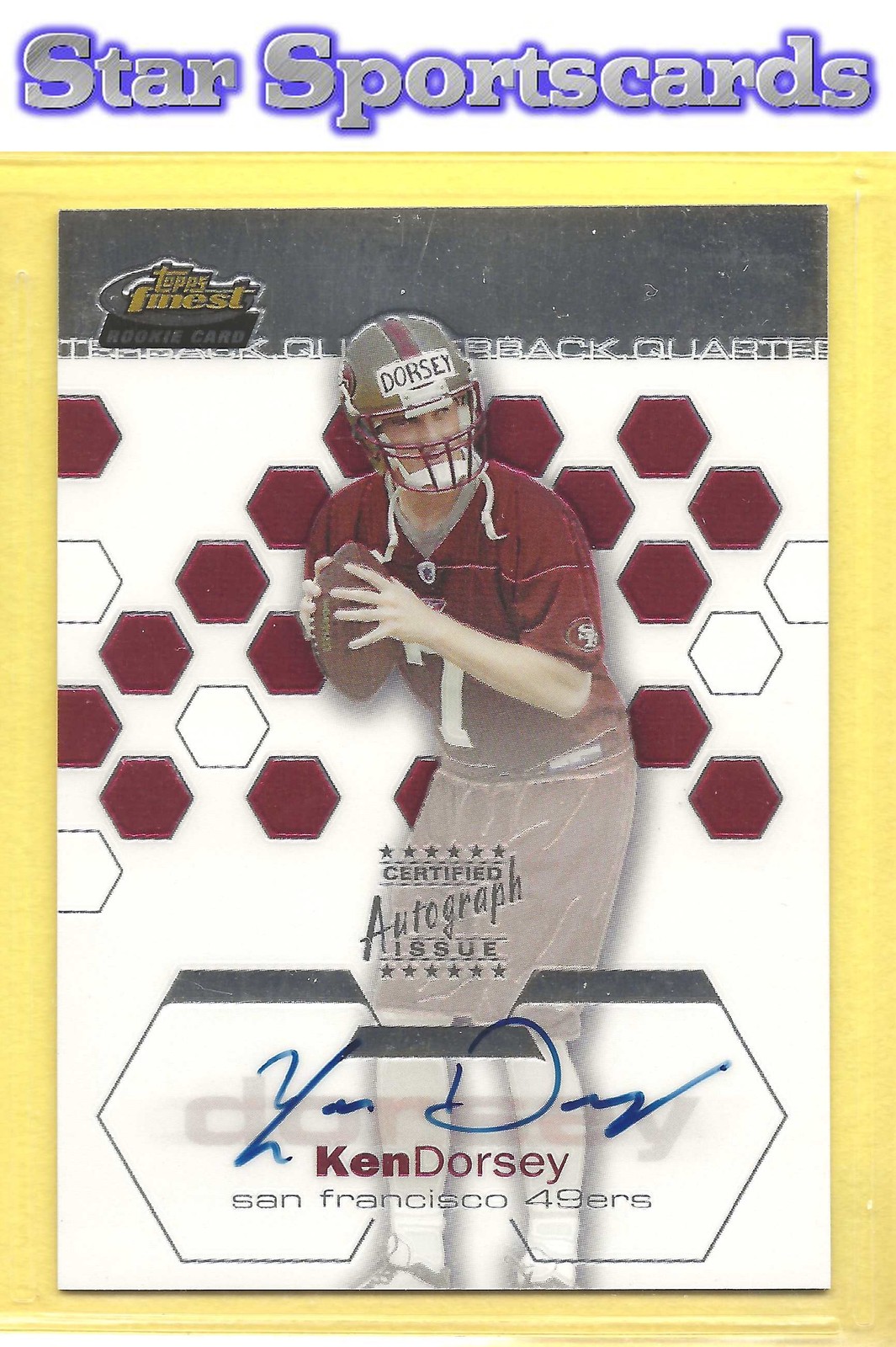 Ken Dorsey Finest #131 Autograph