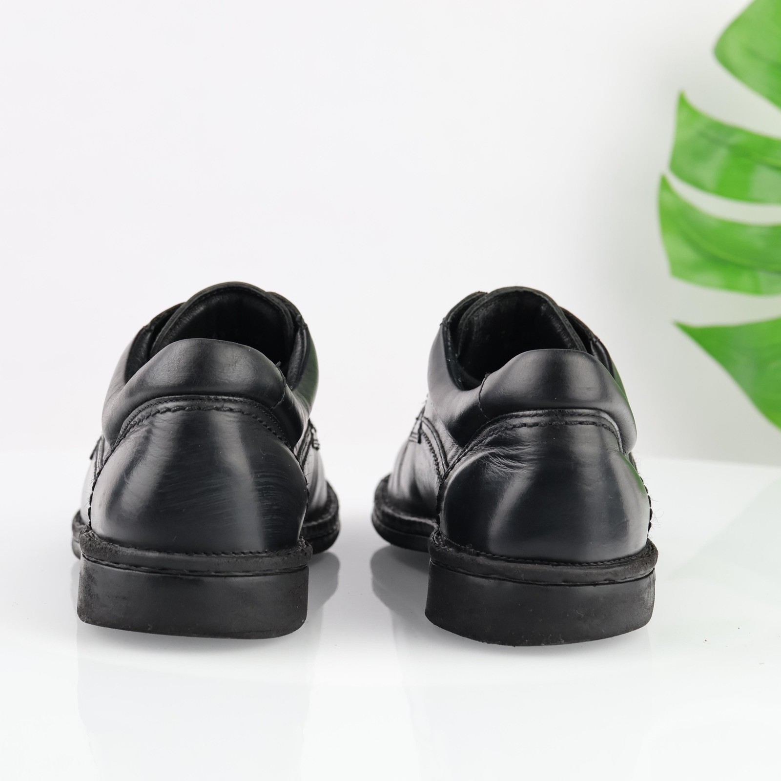 Birkenstock Footprints Mens Oxford Shoes Size 42 9 Black Leather Comfort Walking