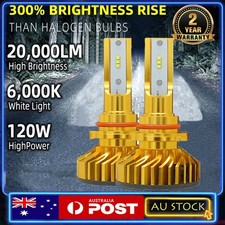 Pair LED Headlight Kit 9005 HB3 Bulbs Globes High Beam for Mazda 3 AU