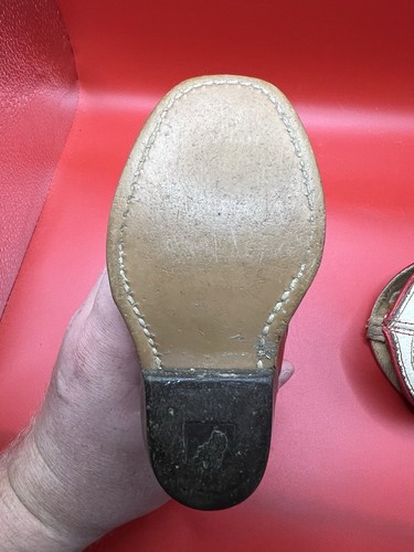 Stivali da cowboy vintage per bambini anni 50 Diamond C rosso/bianco stivali western - Foto 16 di 17