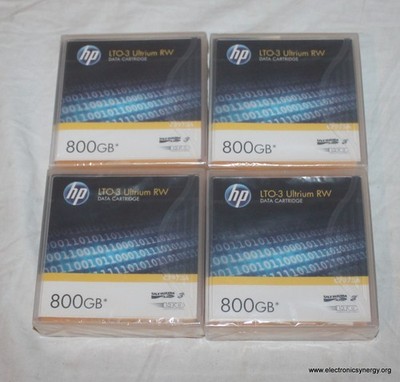 HP LTO-3 Ultrium Data Cartridges   Lot of 4   New Sealed