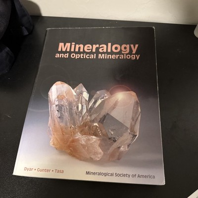 Mineralogy And Optical Mineralogy Dyar Gunter Tasa geology textbook paperback