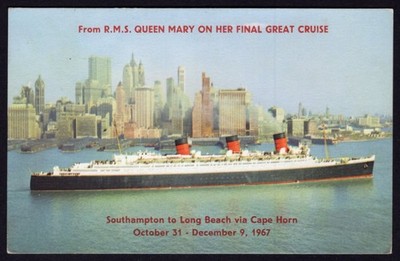 1967 RMS QUEEN MARY - HER LAST FINAL GREAT CRUISE TO LONG BEACH