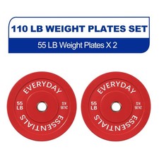 BalanceFrom 55 lbs Pair Olympic Bumper Weight Plates Color