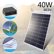 15W Solar Panel Portable Dual USB 5V Battery Charger Solar Cell Board Charger