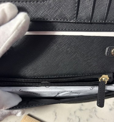 Calvin Klein Monogram Wallet Crossbody Brown Black NWT Chain Strap MSRP $138