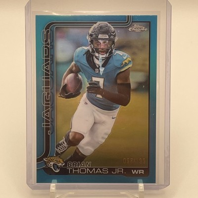 2025 Topps Chrome Brian Thomas Jr. #135 Aqua Refractor /199 Color Match Jaguars
