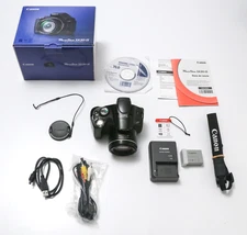 Canon PowerShot SX30 IS 14.1MP 35x Zoom Digital Camera - Mint - Bundle