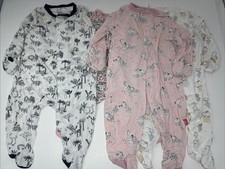 Magnetic Me Baby Footie Sleepers LOT OF 4 Size 0-3 Month Girls Zebra Zoo Floral
