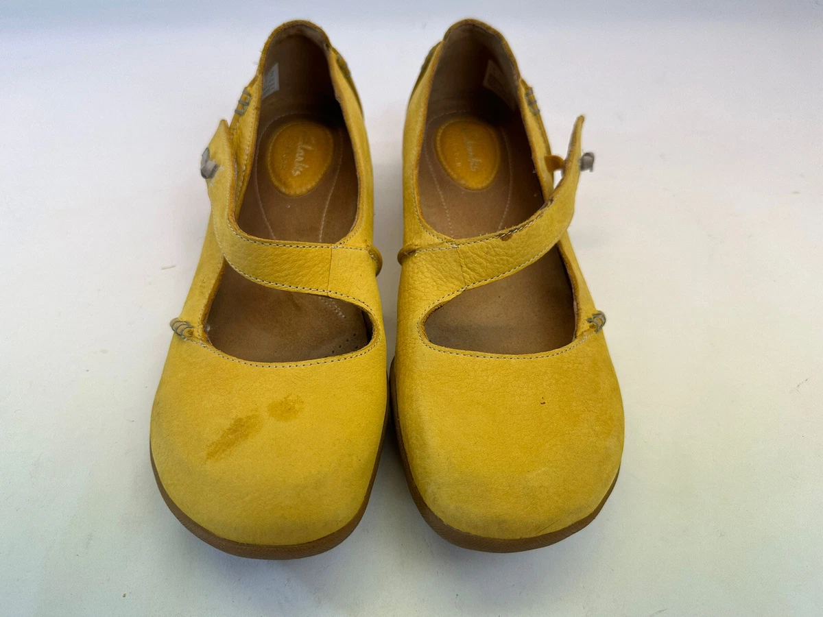Clarks ladies top yellow shoes