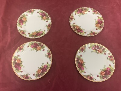 Schöne Royal Albert COUNTRY ROSE 4 x Tee-/Beilagen-/Brot- & Butterteller 1.
