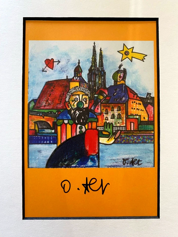 OTMAR ALT  Regensburg  HAND-SIGNIERT, KPK, orig.signed, mit Rahmen - Bild 2 von 4