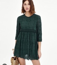 NWT Zara Deep Green Jumpsuit Dress Size S