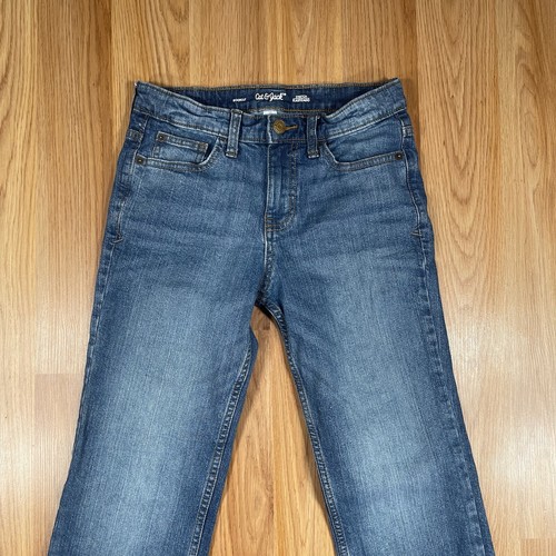 Cat & Jack Jeans Girls Size 12 Bootcut Leg Stretch Medium Blue Wash Denim Pants - Picture 2 of 14