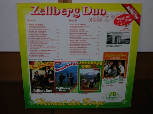 "12" - ZELLBERG DUO mit DORIS - Heimat der Berge - sehr RAR !!! - Bild 2 von 2