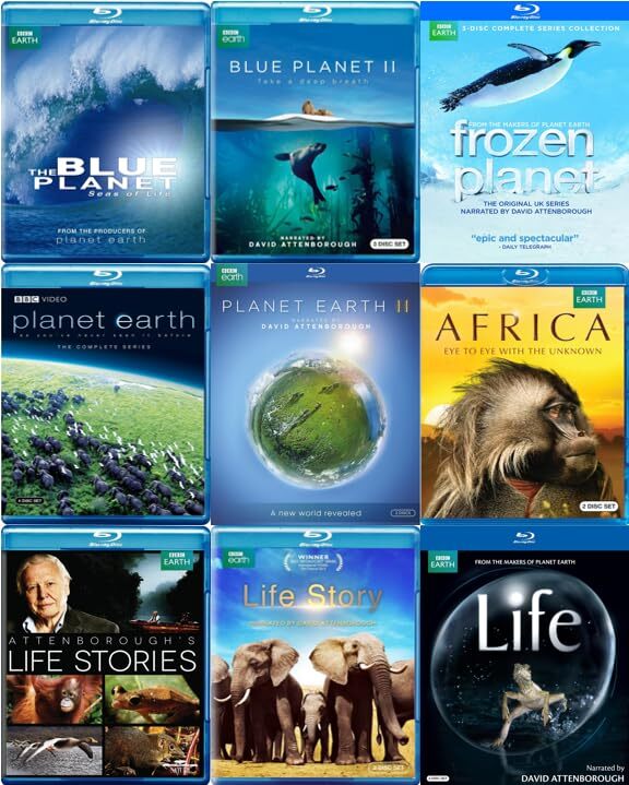 BBC David Attenborough 9-Volume Earth Collection (BLU-RAY) BRAND
