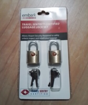 Embark Travel Sentry Certified Luggage Locks Airport TSA Approved Pk 