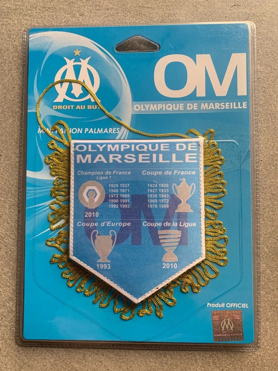 OM Olympique de Marseille rare grand fanion ancien vintage football pennant