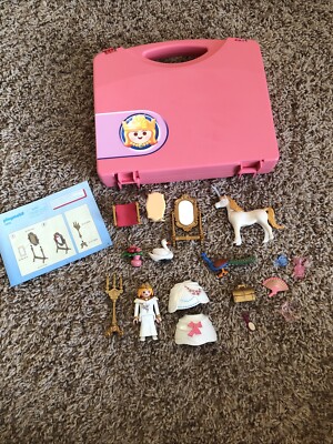 Playmobil 5892 Magic Castle Princess Unicorn Swan Peacock with Carry Case  Toy