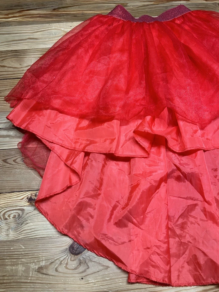 Disfraz de Halloween rojo usado falda de encaje para niñas Foto 3 de 4