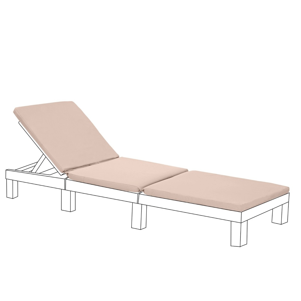 Daytona Rattan Keter Allibert Daytona Garden Sun Lounger Allibert - Main Image