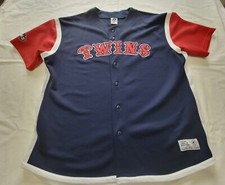 Vintage Dynasty Minnesota Twins Baseball Jersey Adult Size 2XL Blue/ Red Mens 