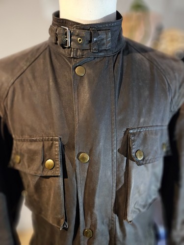 Belstaff Trialmaster Made In England Vintage 80's Waxed Cotton+Quilted Vest Sz.L - Bild 6 von 24