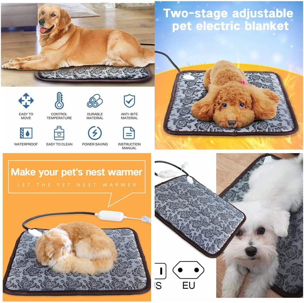 Cat Blankets For Indoor Cats Pet Heating Pad S/L Cat Dog Electric Heat