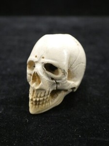 #110 Skeleton Skull Head SMALL Meerschaum Pipe Bowl