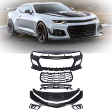 For Chevy Camaro 2010-2015 1LE Style Front End Bumper Kit w/ Performance Grille
