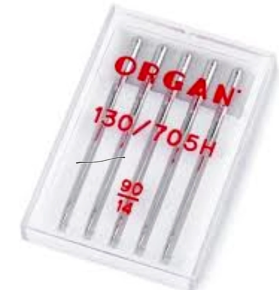 SEWING MACHINE NEEDLES 1 SIDE FLAT SIZE 90/14 ORGAN, FITS BROTHER, JANOME SINGER