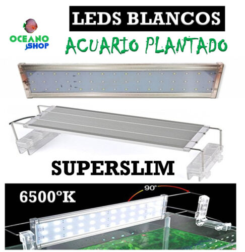PANTALLAS LEDS BLANCOS SUPERSLIM 30cm a 150cm de 12w a 48w PARA ACUARIO PLANTADO - Imagen 1 de 1